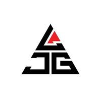 LJG triangle letter logo design with triangle shape. LJG triangle logo design monogram. LJG triangle vector logo template with red color. LJG triangular logo Simple, Elegant, and Luxurious Logo.