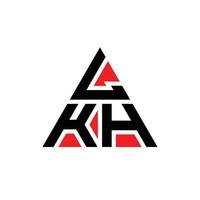 Diseño de logotipo de letra triangular lkh con forma de triángulo. monograma de diseño de logotipo de triángulo lkh. plantilla de logotipo de vector de triángulo lkh con color rojo. logotipo triangular lkh logotipo simple, elegante y lujoso.