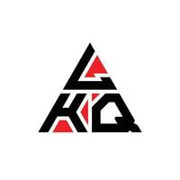 LKQ triangle letter logo design with triangle shape. LKQ triangle logo design monogram. LKQ triangle vector logo template with red color. LKQ triangular logo Simple, Elegant, and Luxurious Logo.