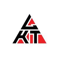 Diseño de logotipo de letra triangular lkt con forma de triángulo. monograma de diseño de logotipo de triángulo lkt. Plantilla de logotipo de vector de triángulo lkt con color rojo. logotipo triangular lkt logotipo simple, elegante y lujoso.