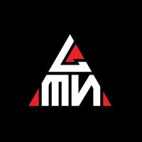 Diseño de logotipo de letra triangular lmn con forma de triángulo. Monograma de diseño de logotipo de triángulo lmn. Plantilla de logotipo de vector de triángulo lmn con color rojo. logotipo triangular lmn logotipo simple, elegante y lujoso.