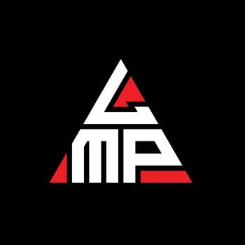 LMP triangle letter logo design with triangle shape. LMP triangle logo design monogram. LMP triangle vector logo template with red color. LMP triangular logo Simple, Elegant, and Luxurious Logo.