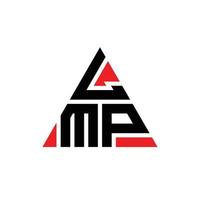 Diseño de logotipo de letra triangular lmp con forma de triángulo. Monograma de diseño de logotipo de triángulo lmp. Plantilla de logotipo de vector de triángulo lmp con color rojo. logotipo triangular lmp logotipo simple, elegante y lujoso.