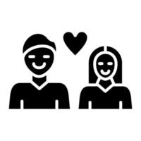 Relationship Glyph Icon vector