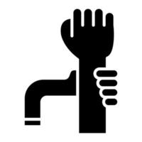 Self Restraint Glyph Icon vector