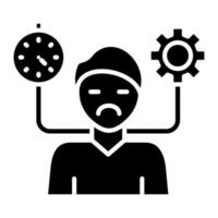 Anger Management Glyph Icon vector