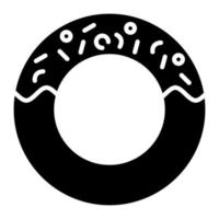 Doughnut Glyph Icon vector