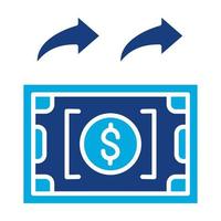 Cash Flow Glyph Two Color Icon vector