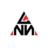 Diseño de logotipo de letra de triángulo lnn con forma de triángulo. Monograma de diseño de logotipo de triángulo lnn. Plantilla de logotipo de vector de triángulo lnn con color rojo. Logotipo triangular de lnn Logotipo simple, elegante y lujoso.