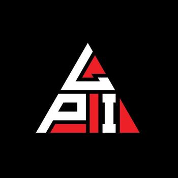 LPI triangle letter logo design with triangle shape. LPI triangle logo design monogram. LPI triangle vector logo template with red color. LPI triangular logo Simple, Elegant, and Luxurious Logo.