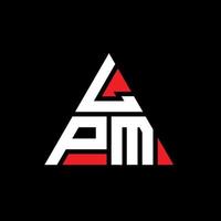 LPM triangle letter logo design with triangle shape. LPM triangle logo design monogram. LPM triangle vector logo template with red color. LPM triangular logo Simple, Elegant, and Luxurious Logo.