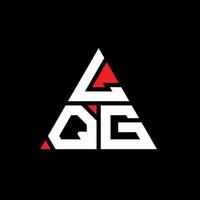 LQG triangle letter logo design with triangle shape. LQG triangle logo design monogram. LQG triangle vector logo template with red color. LQG triangular logo Simple, Elegant, and Luxurious Logo.