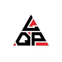 LQP triangle letter logo design with triangle shape. LQP triangle logo design monogram. LQP triangle vector logo template with red color. LQP triangular logo Simple, Elegant, and Luxurious Logo.