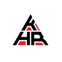 KHR triangle letter logo design with triangle shape. KHR triangle logo design monogram. KHR triangle vector logo template with red color. KHR triangular logo Simple, Elegant, and Luxurious Logo.