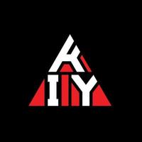 diseño de logotipo de letra de triángulo kiy con forma de triángulo. monograma de diseño del logotipo del triángulo kiy. plantilla de logotipo de vector de triángulo kiy con color rojo. logotipo triangular kiy logotipo simple, elegante y lujoso.