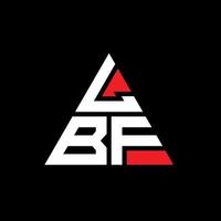 Diseño de logotipo de letra triangular lbf con forma de triángulo. Monograma de diseño de logotipo de triángulo lbf. plantilla de logotipo de vector de triángulo lbf con color rojo. logotipo triangular lbf logotipo simple, elegante y lujoso.