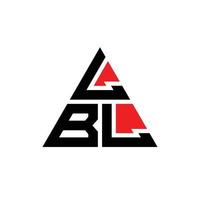 Diseño de logotipo de letra triangular lbl con forma de triángulo. monograma de diseño de logotipo de triángulo lbl. plantilla de logotipo de vector de triángulo lbl con color rojo. logo triangular lbl logo simple, elegante y lujoso.