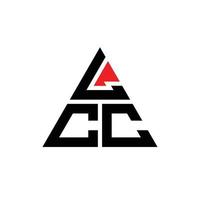 diseño de logotipo de letra triangular lcc con forma de triángulo. monograma de diseño de logotipo de triángulo lcc. Plantilla de logotipo de vector de triángulo lcc con color rojo. logotipo triangular lcc logotipo simple, elegante y lujoso.