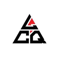 LCQ triangle letter logo design with triangle shape. LCQ triangle logo design monogram. LCQ triangle vector logo template with red color. LCQ triangular logo Simple, Elegant, and Luxurious Logo.