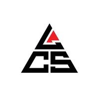 Diseño de logotipo de letra triangular lcs con forma de triángulo. Monograma de diseño de logotipo de triángulo lcs. Plantilla de logotipo de vector de triángulo lcs con color rojo. logotipo triangular lcs logotipo simple, elegante y lujoso.