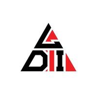 diseño de logotipo de letra de triángulo ldi con forma de triángulo. monograma de diseño de logotipo de triángulo ldi. plantilla de logotipo de vector de triángulo ldi con color rojo. logotipo triangular ldi logotipo simple, elegante y lujoso.