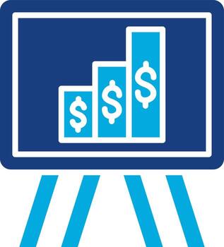 Presentation Glyph Two Color Icon vector