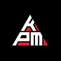 KPM triangle letter logo design with triangle shape. KPM triangle logo design monogram. KPM triangle vector logo template with red color. KPM triangular logo Simple, Elegant, and Luxurious Logo.