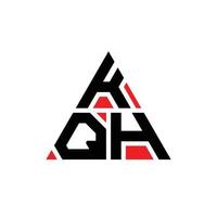 diseño de logotipo de letra triangular kqh con forma de triángulo. monograma de diseño del logotipo del triángulo kqh. plantilla de logotipo de vector de triángulo kqh con color rojo. logo triangular kqh logo simple, elegante y lujoso.