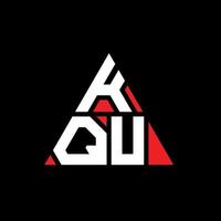 diseño de logotipo de letra triangular kqu con forma de triángulo. monograma de diseño del logotipo del triángulo kqu. plantilla de logotipo de vector de triángulo kqu con color rojo. logotipo triangular kqu logotipo simple, elegante y lujoso.