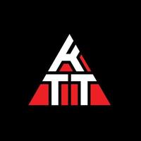 diseño de logotipo de letra triangular ktt con forma de triángulo. monograma de diseño del logotipo del triángulo ktt. plantilla de logotipo de vector de triángulo ktt con color rojo. logotipo triangular ktt logotipo simple, elegante y lujoso.