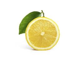 Lemons slice isolated on white background photo