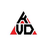 diseño de logotipo de letra triangular kvd con forma de triángulo. monograma de diseño del logotipo del triángulo kvd. plantilla de logotipo de vector de triángulo kvd con color rojo. logotipo triangular kvd logotipo simple, elegante y lujoso.