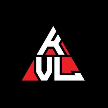 KVL triangle letter logo design with triangle shape. KVL triangle logo design monogram. KVL triangle vector logo template with red color. KVL triangular logo Simple, Elegant, and Luxurious Logo.