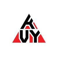 diseño de logotipo de letra triangular kvy con forma de triángulo. monograma de diseño del logotipo del triángulo kvy. plantilla de logotipo de vector de triángulo kvy con color rojo. logotipo triangular kvy logotipo simple, elegante y lujoso.