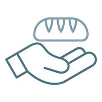 Bread Donation Line Two Color Icon vector