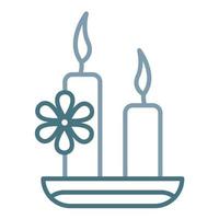 Spa Candle Line Two Color Icon vector
