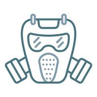 Gas Mask Line Two Color Icon vector
