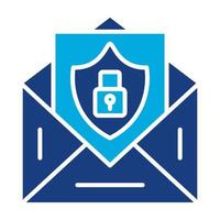 Email Security Glyph Two Color Icon vector