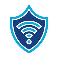 Wifi Security Glyph Two Color Icon vector