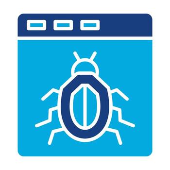 Website Bug Glyph Two Color Icon vector