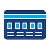 Credit Card Glyph Two Color Icon vector