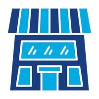 Store Front Glyph Two Color Icon vector