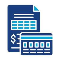Invoice Payment Glyph Two Color Icon vector