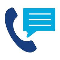 Contact Us Glyph Two Color Icon vector