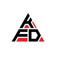 diseño de logotipo de letra triangular kfd con forma de triángulo. monograma de diseño del logotipo del triángulo kfd. plantilla de logotipo de vector de triángulo kfd con color rojo. logotipo triangular kfd logotipo simple, elegante y lujoso.