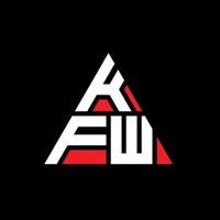 diseño de logotipo de letra triangular kfw con forma de triángulo. monograma de diseño del logotipo del triángulo kfw. plantilla de logotipo de vector de triángulo kfw con color rojo. logotipo triangular kfw logotipo simple, elegante y lujoso.