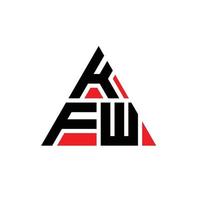 diseño de logotipo de letra triangular kfw con forma de triángulo. monograma de diseño del logotipo del triángulo kfw. plantilla de logotipo de vector de triángulo kfw con color rojo. logotipo triangular kfw logotipo simple, elegante y lujoso.