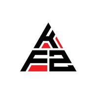 diseño de logotipo de letra triangular kfz con forma de triángulo. monograma de diseño del logotipo del triángulo kfz. plantilla de logotipo de vector de triángulo kfz con color rojo. logotipo triangular kfz logotipo simple, elegante y lujoso.