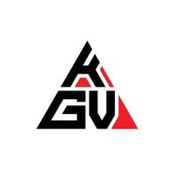 diseño de logotipo de letra triangular kgv con forma de triángulo. monograma de diseño de logotipo de triángulo kgv. plantilla de logotipo de vector de triángulo kgv con color rojo. logotipo triangular kgv logotipo simple, elegante y lujoso.