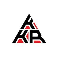 diseño de logotipo de letra triangular kkr con forma de triángulo. monograma de diseño del logotipo del triángulo kkr. Plantilla de logotipo de vector de triángulo kkr con color rojo. logotipo triangular kkr logotipo simple, elegante y lujoso.